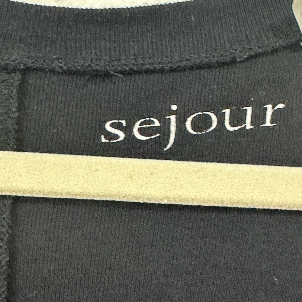 Sejour Women’s Plus Size Short Sleeve T Shirt 1XL V-neck Black NWOT. - Picture 5 of 8